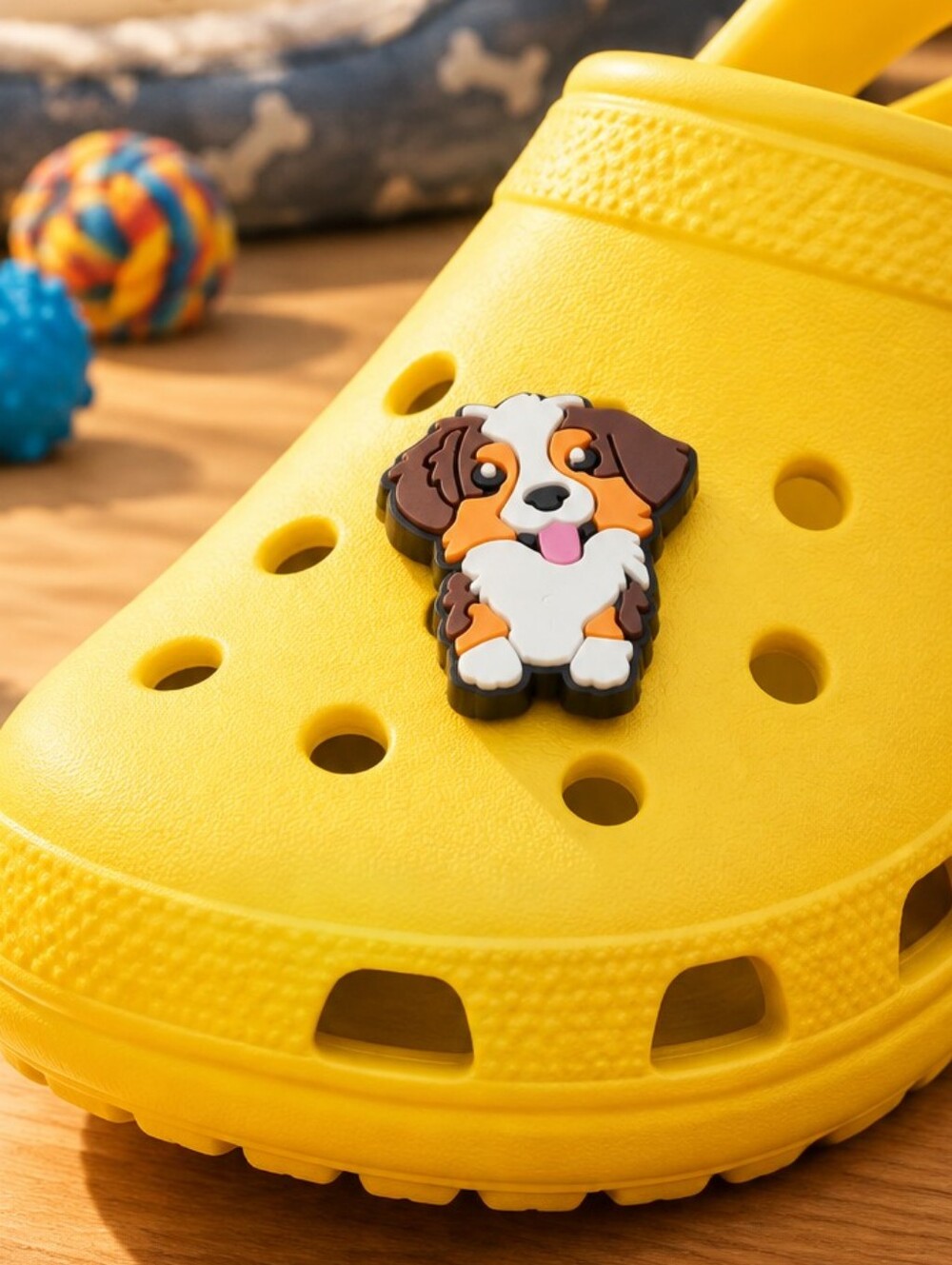 Australian Shepherd Puppy Croc Shoe Charm Red Tri Aussie Dog Pet Lover Jibbitz